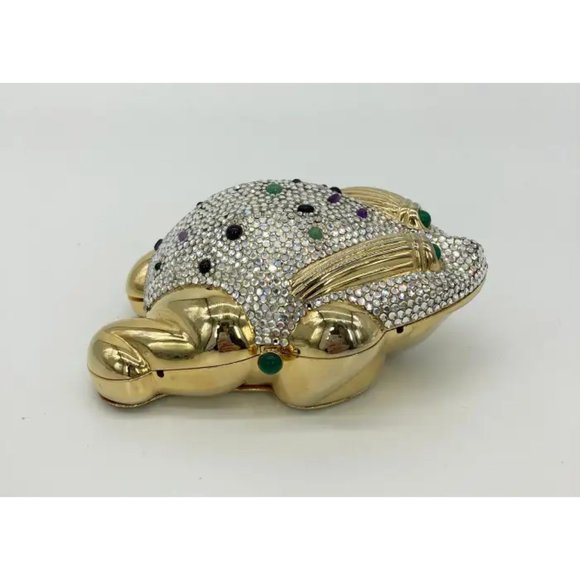 Judith Leiber Swarovski Crystal Frog Minaudiere - Picture 2 of 14
